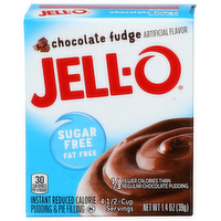 Jell-O Chocolate Fudge Instant Reduced Calorie Pudding & Pie Filling - 0.35 Ounce - 4 Count