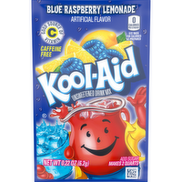 Kool-Aid Unsweetened Blue Raspberry Lemonade Powdered Drink Mix, Packet - 0.22 Ounce