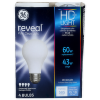 GE Reveal Enhanced Spectrum Halogen Bulbs - 4 Count