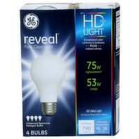 Ge Hd+ Light Enhanced Spectrum Halogen Bulbs Reveal - 4 Count