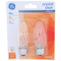 Ge Decorative B Type Crystal Clear Bulb - 2 Count