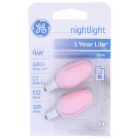 GE Nightlight Pink C7 Bulb - 2 Count