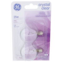 Ge Crystal Clear Decorative Base Bulbs - 2 Count