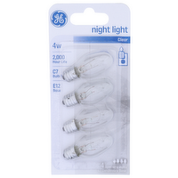 Ge Night Light Clear Specialty Bulbs - 4 Count
