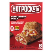Hot Pockets Four Cheese Pizza, Frozen Snack, 8 Pack - 34 Ounce