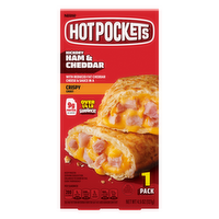 Hot Pockets Hickory Ham And Cheddar, Air Fryer Snacks, Frozen Sandwiches - 4.5 Ounce
