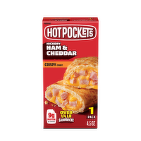 Hot Pockets Crispy Crust Hickory Ham And Cheddar Frozen Sandwich - 4.5 Ounce