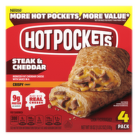 Hot Pockets Crispy Crust Steak & Cheddar Frozen Sandwiches - 18 Ounce