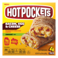 Hot Pockets Bacon Egg And Cheese, Frozen Snacks, Air Fryer Protein, 4PK - 17 Ounce