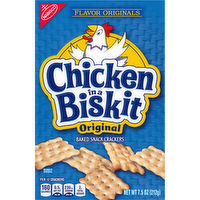 CHICKEN IN A BISKIT Original Baked Snack Crackers, Lunch Snacks - 7.5 Ounce