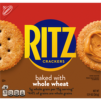 RITZ Whole Wheat Crackers, Snacks For Kids And Adults, Lunch - 12.9 Ounce