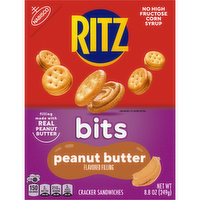 RITZ Bits Peanut Butter Sandwich Crackers, Snacks For Kids And Adults, Lunch - 8.8 Ounce