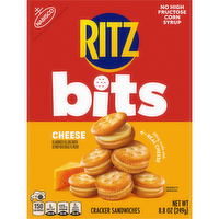 RITZ Bits Cheese Sandwich Crackers, Snacks For Kids And Adults, Lunch - 8.8 Ounce