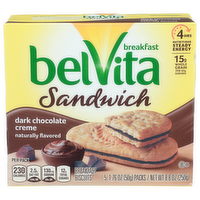 Belvita Dark Chocolate Creme Sandwich Breakfast Biscuits - 1.76 Ounce - 5 Count