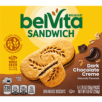BELVITA Sandwich Dark Chocolate Breakfast Creme Biscuits - 8.8 Ounce