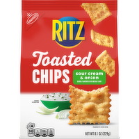 RITZ Toasted Chips Sour Cream & Onion And Crackers, Party Snacks - 8.1 Ounce