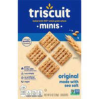 TRISCUIT Original Minis Whole Grain Wheat Crackers, Vegan Snacks, Snack - 8 Ounce