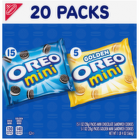 OREO Mini Original Mix Sandwich Cookies Variety Pack, Snack Packs - 20 Ounce