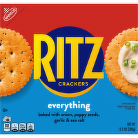 RITZ Everything Crackers, Snacks For Kids And Adults, Lunch - 13.7 Ounce