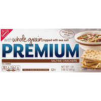 PREMIUM Whole Grain Saltine Crackers, With Wheat, Lunch Snacks - 16.96 Ounce