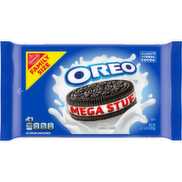OREO Chocolate Mega Stuf Sandwich Cookies, Family Size - 17.6 Ounce