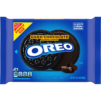 OREO Dark Chocolate Creme Sandwich Cookies, Family Size - 17 Ounce