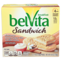 Belvita Cinnamon Brown Sugar With Vanilla Creme Sandwich Breakfast Biscuits - 1.76 Ounce - 5 Count