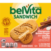 BELVITA Sandwich Cinnamon Brown Sugar And Vanilla Creme Breakfast With Biscuits - 8.8 Ounce