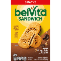 BELVITA Sandwich Dark Chocolate Breakfast Creme Biscuits - 14.08 Ounce