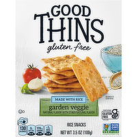 Good Thins Good Thins Garden Vegetable Veggie Rice Snacks Gluten Free Crackers, Snack - 3.5 Ounce