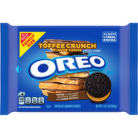 OREO Toffee Crunch Creme With Sugar Crystals Chocolate Sandwich Cookies, Family Size - 17 Ounce