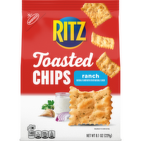 RITZ Toasted Chips Ranch Crackers, Party Snacks - 8.1 Ounce