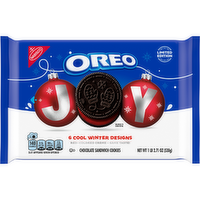 Oreo Oreo Winter Red Creme Chocolate Sandwich Cookies, Limited Edition, Holiday - 18.71 Ounce