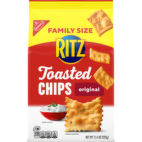 Ritz Toasted Chips Original Crackers, Party Snacks, Family Size - 11.4 Ounce
