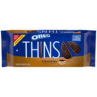 Oreo Thins Chocolate Blackout Cake Thins Tiramisu Creme Sandwich Cookies, Family Size - 11.78 Ounce