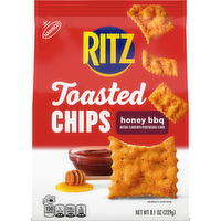 RITZ Toasted Chips Honey BBQ Crackers, Party Snacks - 8.1 Ounce