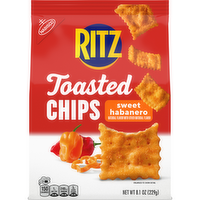 RITZ Toasted Chips Sweet Habanero Crackers, Party Snacks - 8.1 Ounce