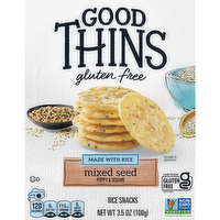 GOOD THINS Mixed Seed Rice Snacks Gluten Free Crackers, Snack - 3.5 Ounce