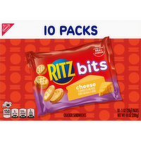 RITZ Bits Cheese Sandwich Crackers, Lunch Snacks, Snack Packs - 10 Ounce
