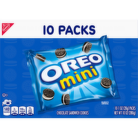 OREO Mini Original Chocolate Sandwich Cookies, Snack Packs - 10 Ounce