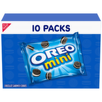 Oreo Mini Original Mini Chocolate Sandwich Cookies, 10 Snack Packs - 10 Ounce