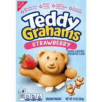 TEDDY GRAHAMS Strawberry Flavor Graham Snacks, Kids - 10 Ounce
