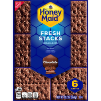HONEY MAID Chocolate Fresh Stacks Graham Crackers, Travel Snacks, Multi Snack Packs - 12.21 Ounce