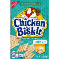 CHICKEN IN A BISKIT Ranch Baked Snack Crackers, Lunch Snacks - 7.5 Ounce