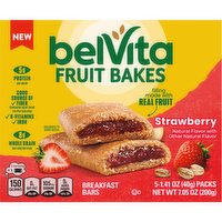 belVita FRUIT BAKES Strawberry Soft Baked Breakfast Bars - 7.05 Ounce