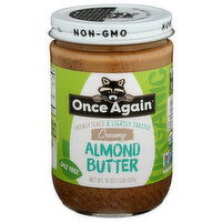 ONCE AGAIN Creamy Almond Butter Unsweetened & Salt Free - 16 Ounce