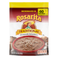 Rosarita Traditional Microwavable Refried Beans - 15.2 Ounce