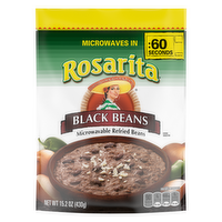 Rosarita Microwavable Refried Black Beans - 15.2 Ounce