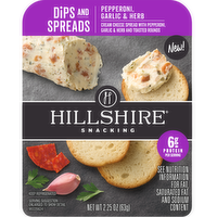 Hillshire Snacking Dips And Spreads Pepperoni, Garlic & Herb, Tray - 2.25 Ounce