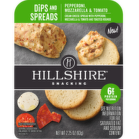Hillshire Snacking Dips And Spreads Pepperoni, Mozzarella & Tomato, Tray - 2.25 Ounce